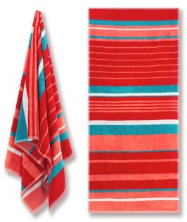 Cotton Velour Beach Towel - Candy