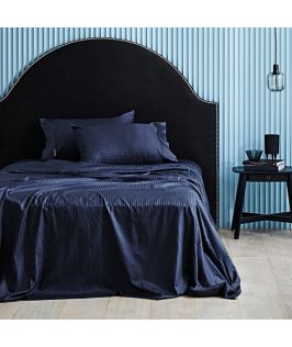 Canningvale Australia Classico Hotel Single Sheet Set Indigo Blue