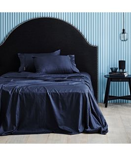 Canningvale Australia Classico Hotel Queen Sheet Set Indigo Blue