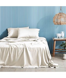 Canningvale Australia Lustro King Sheet Set Crema Ivory