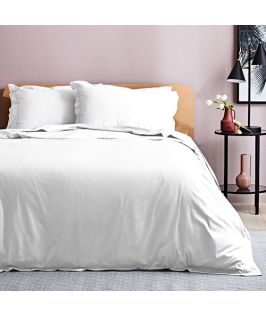 Canningvale Australia Sienna Sateen Queen Quilt Cover Set White
