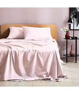 Canningvale Australia Sienna Sateen Single Sheet Set Shell Pink