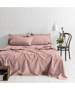 Canningvale Australia Sleep Easy Queen Sheet Set Dusky Red