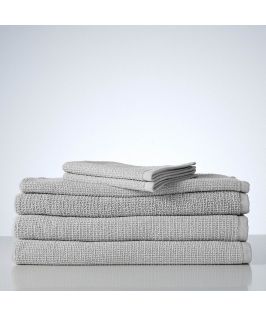 Sofi Organic Boucle 6 Piece Towel Set- Perla Silver